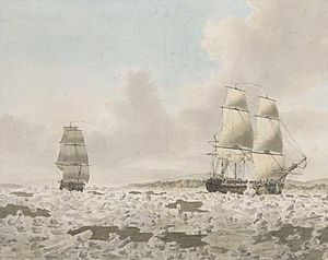 HMS Carcass and HMS Racehorse searching for the North West Passage in 1773 2003 CSK 09631 0359
