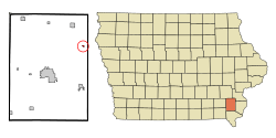 Location of Mount Union, Iowa