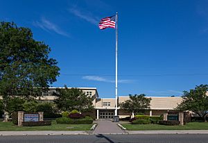 Hicksville High School, New York front view