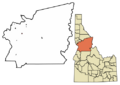 Idaho County Idaho Incorporated and Unincorporated areas Grangeville Highlighted 1632950