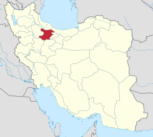 Location of Qazvin within Iran