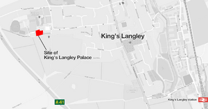 Kings Langley Palace map