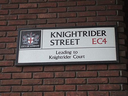 Knightrider Street, EC4 sign