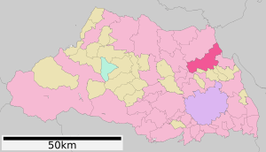 Location of Kuki in Saitama Prefecture