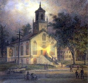 Lecture night at the Baptist Church, Port Jefferson