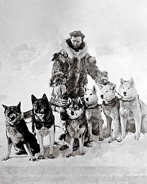 Leonhard Seppala with dogs