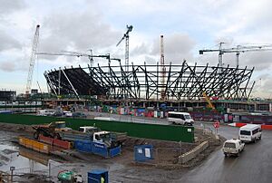 London olympic stadium construction
