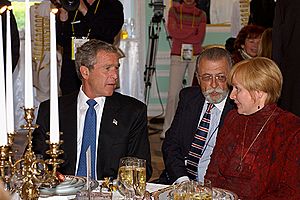 Lyudmila Putina and George W. Bush