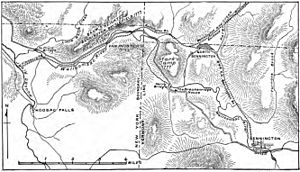 Map of Bennington battlefield