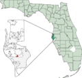 Map of Florida highlighting Kenneth City