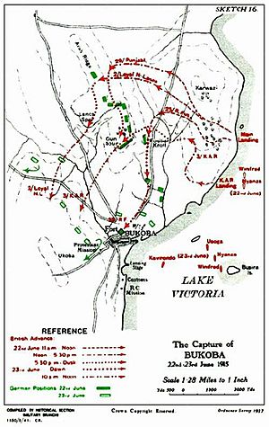 Map of battle of Bukoba,-June-1915