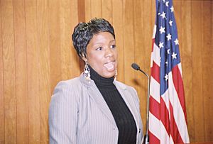 Martin Luther King, Jr. Birthday Ceremony - Blacks in Government-sponsored Martin Luther King, Jr. Birthday Ceremony at HUD Headquarters, (including performance by singer Tanya Blou - DPLA - d55ea8112768a953d00f0a44d724acb3.jpg