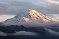 Mount Rainier sunset and clouds