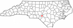 Location of Silver City, North Carolina
