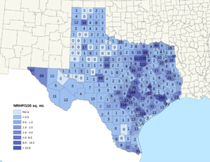 NRHP Texas map
