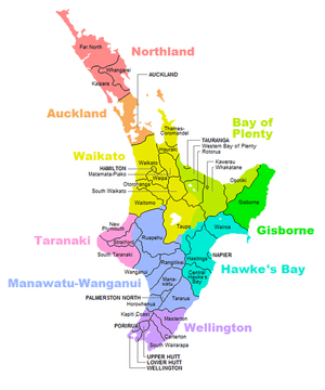 NZ Territorial Authorities North Island
