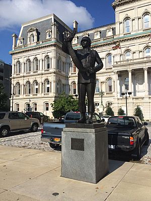 Negro Soldier Monument (1972, James E. Lewis), 100 N. Holliday Street, Baltimore, MD 21202 (33328719135)