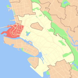 Oakland west oakland locator map