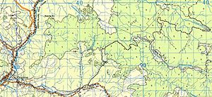 Part of 1956 one inch map sheet N92