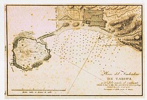 Plano del Fondeadero de Tarifa 1813