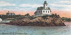 Pomham Rocks Light in East Providence, Rhode Island