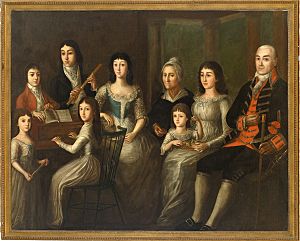 Portrait-of-Montegut-family- New Orleans 1790s