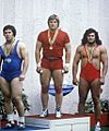 RIAN archive 484445 Winners of the weightlifting competition in the 1980 Olympics