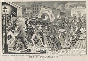 Riot in Philadelphia, June (i.e. July) 7th 1844 - H. Bucholzer. LCCN2003654121