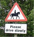 Road-sign-horse