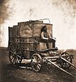 Roger Fenton and his assistant with photographic van