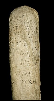 Roman milestone St Margarethen Austria 201 aC