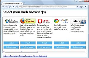 Select your web browser(s)