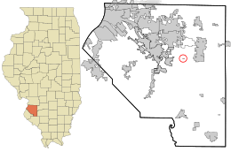 Location in St. Clair County and the state of Illinois.