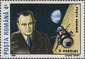 Stamp of Romania (1989) - Sergei Korolyov