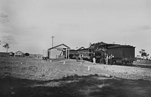 StateLibQld 1 115308 Railway station at Muckadilla, Queensland, ca. 1920