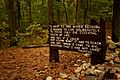 Thoreaus quote near his cabin site, Walden Pond