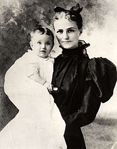Wallis Simpson as a six-month-old child in the arms of her mother, Alice Montague Warfield