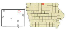 Location of Scarville, Iowa