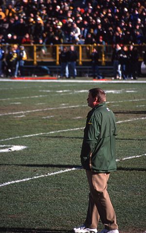 19981213 24 Mike Holmgren, Lambeau Field,