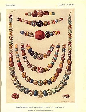 Anglo-Saxon Bead Necklaces Ipswich Layard 1907 24471 0035