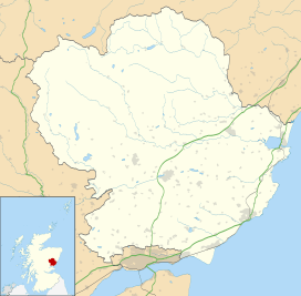 Map showing the location of Backmuir Wood