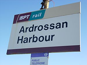 Ardrossan Harbour sign