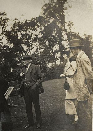 Augustine Birrell; Katharine Frances Asquith (née Horner); Anthony Birrell by Lady Ottoline Morrell (borderless)