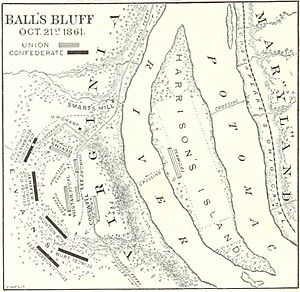Battle of Ball's Bluff Map