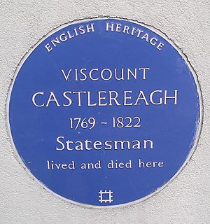 Blue Plaque for the Viscount Castlereagh