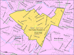 Census Bureau map of Essex Fells, New Jersey