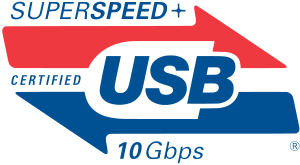 Certified SuperSpeed Plus USB 10 Gbps Logo