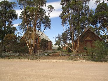 Church and school, Australia Plains.JPG