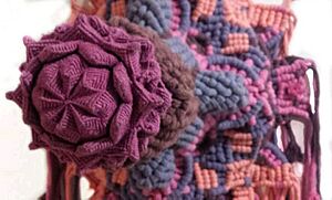 Decorative macrame cotton and silk