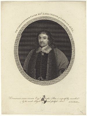 Engraving of Christopher Packe